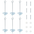 Jordanker 6 pcs Sølv Ø10 x 30 cm Galvaniseret metal