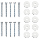 Jordanker 10 pcs Sølv Ø10 x 30 cm Galvaniseret metal