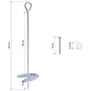 Jordanker 4 pcs Sølv Ø10 x 40 cm Galvaniseret metal