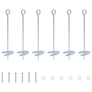 Jordanker 6 pcs Sølv Ø10 x 40 cm Galvaniseret metal