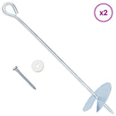 Jordanker 10 pcs Sølv Ø10 x 40 cm Galvaniseret metal