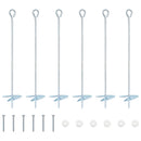 Jordanker 6 pcs Sølv Ø10 x 50 cm Galvaniseret metal