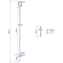 Jordanker 6 pcs Sølv Ø10 x 50 cm Galvaniseret metal