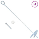 Jordanker 10 pcs Sølv Ø10 x 50 cm Galvaniseret metal