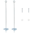 Jordanker 2 stk. Ø10 x 60 cm Galvaniseret metal Sølv