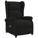 Wingback elektrisk massage lænestol Sort Stof