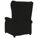 Wingback elektrisk massage lænestol Sort Stof
