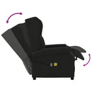 Wingback elektrisk massage lænestol Sort Stof