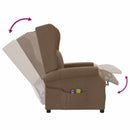 Wingback elektrisk massage lænestol Brun Stof