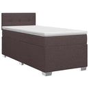 Boxmadras med topmadras Mørk Brun 80 x 200 cm Stof