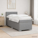 Boxmadras med topmadras Lysegrå 100 x 200 cm Stof