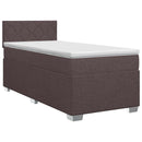 Boxmadras med topmadras Mørk Brun 80 x 200 cm Stof