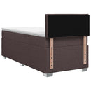 Boxmadras med topmadras Mørk Brun 80 x 200 cm Stof