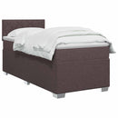 Boxmadras med topmadras Mørk Brun 80 x 200 cm Stof