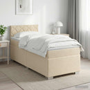Boxmadras med topmadras Cremefarvet 100 x 200 cm Stof