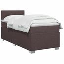 Boxmadras med topmadras Mørk Brun 90 x 200 cm Stof