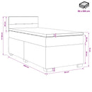 Boxmadras med topmadras Cremefarvet 90 x 200 cm Stof