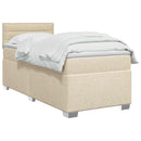 Boxmadras med topmadras Cremefarvet 100 x 200 cm Stof