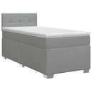 Boxmadras med topmadras Lysegrå 100 x 200 cm Stof