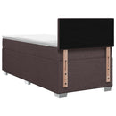 Boxmadras med topmadras Mørk Brun 100 x 200 cm Stof