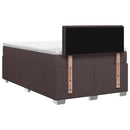 Boxmadras med topmadras Mørk Brun 120 x 190 cm Stof