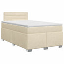 Boxmadras med topmadras Cremefarvet 120 x 190 cm Stof
