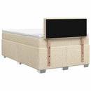 Boxmadras med topmadras Cremefarvet 120 x 190 cm Stof