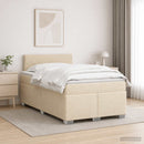 Boxmadras med topmadras Cremefarvet 120 x 200 cm Stof