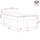 Boxmadras med topmadras Cremefarvet 120 x 190 cm Stof