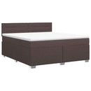 Boxmadras med topmadras Mørk Brun 140 x 190 cm Stof