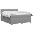 Boxmadras med topmadras Lysegrå 140 x 190 cm Stof