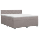 Boxmadras med topmadras Gråbrun 140 x 190 cm Stof