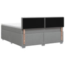Boxmadras med topmadras Lysegrå 160 x 200 cm Stof