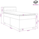 Boxmadras med topmadras Mørk blå 100 x 200 cm Fløjl