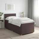 Boxmadras med topmadras Mørk Brun 100 x 200 cm Stof