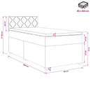 Boxmadras med topmadras Mørk Brun 80 x 200 cm Stof