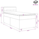 Boxmadras med topmadras Cremefarvet 90 x 190 cm Stof
