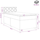 Boxmadras med topmadras Cremefarvet 90 x 190 cm Stof