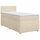 Boxmadras med topmadras Cremefarvet 100 x 200 cm Stof
