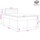 Boxmadras med topmadras Gråbrun 120 x 200 cm Stof