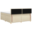 Boxmadras med topmadras Cremefarvet 140 x 190 cm Stof