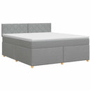 Boxmadras med topmadras Lysegrå 140 x 190 cm Stof