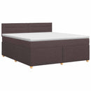 Boxmadras med topmadras Mørk Brun 140 x 200 cm Stof