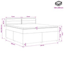 Boxmadras med topmadras Cremefarvet 140 x 200 cm Stof