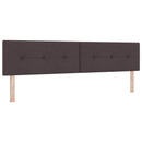 Boxmadras med topmadras Mørk Brun 200 x 200 cm Stof