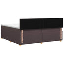 Boxmadras med topmadras Mørk Brun 200 x 200 cm Stof