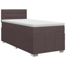 Boxmadras med topmadras Mørk Brun 90 x 200 cm Stof