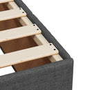 Boxmadras med topmadras Mørkegrå 90 x 200 cm Stof