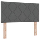 Boxmadras med topmadras Mørkegrå 90 x 200 cm Stof