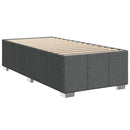 Boxmadras med topmadras Mørkegrå 90 x 200 cm Stof